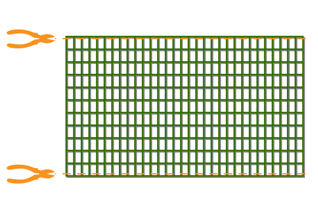 Schéma découpe grillage